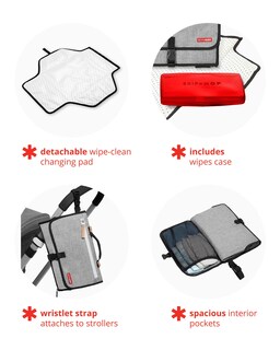 Foto 3 | Cambiador Portátil Para Bebés Skip Hop Pronto Grey Melange - Venta Internacional.