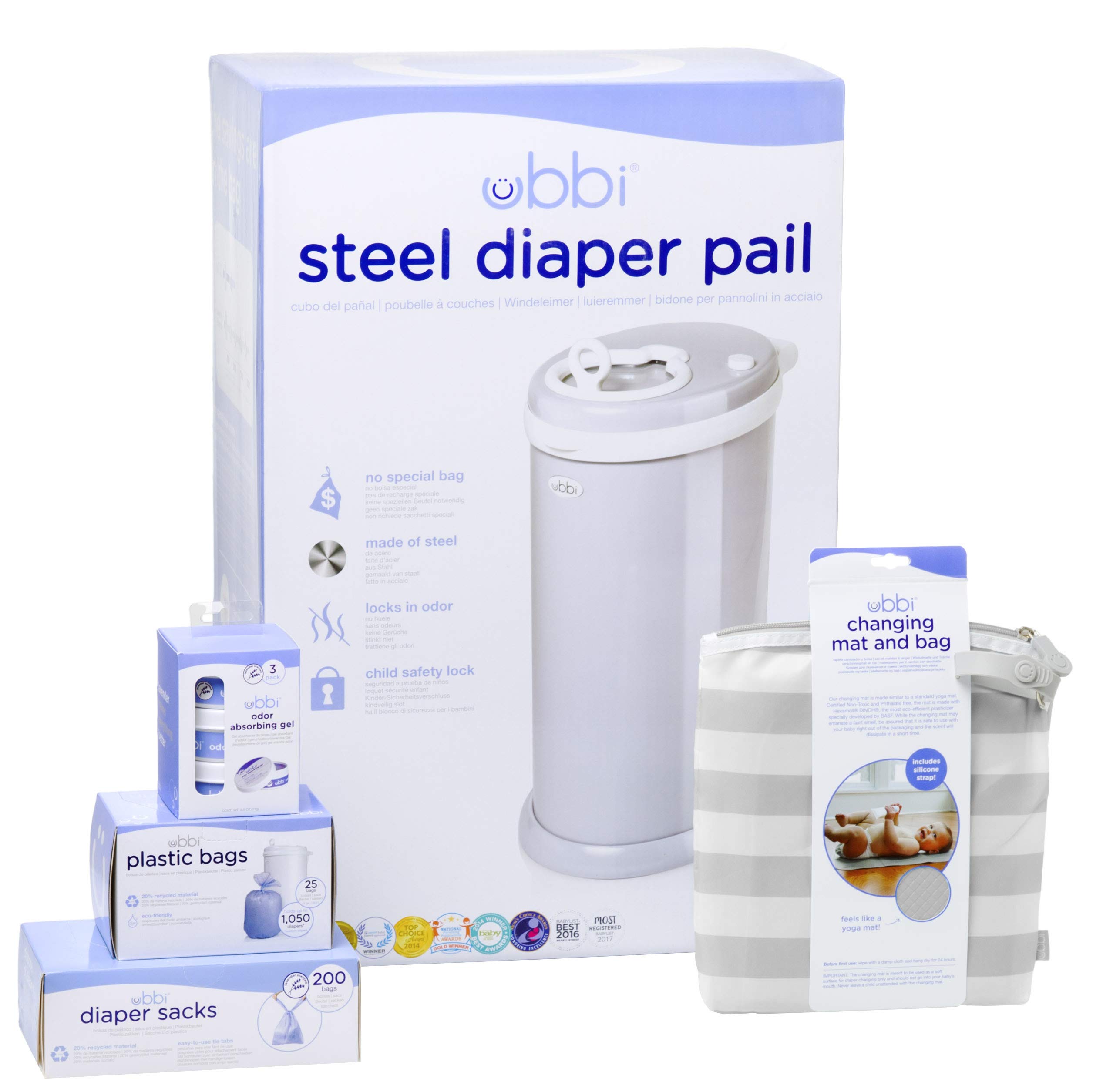 Foto 1 | Set De Regalo Diaper Changing Value, Cubo De Pañales Gris Ubbi - Venta Internacional.