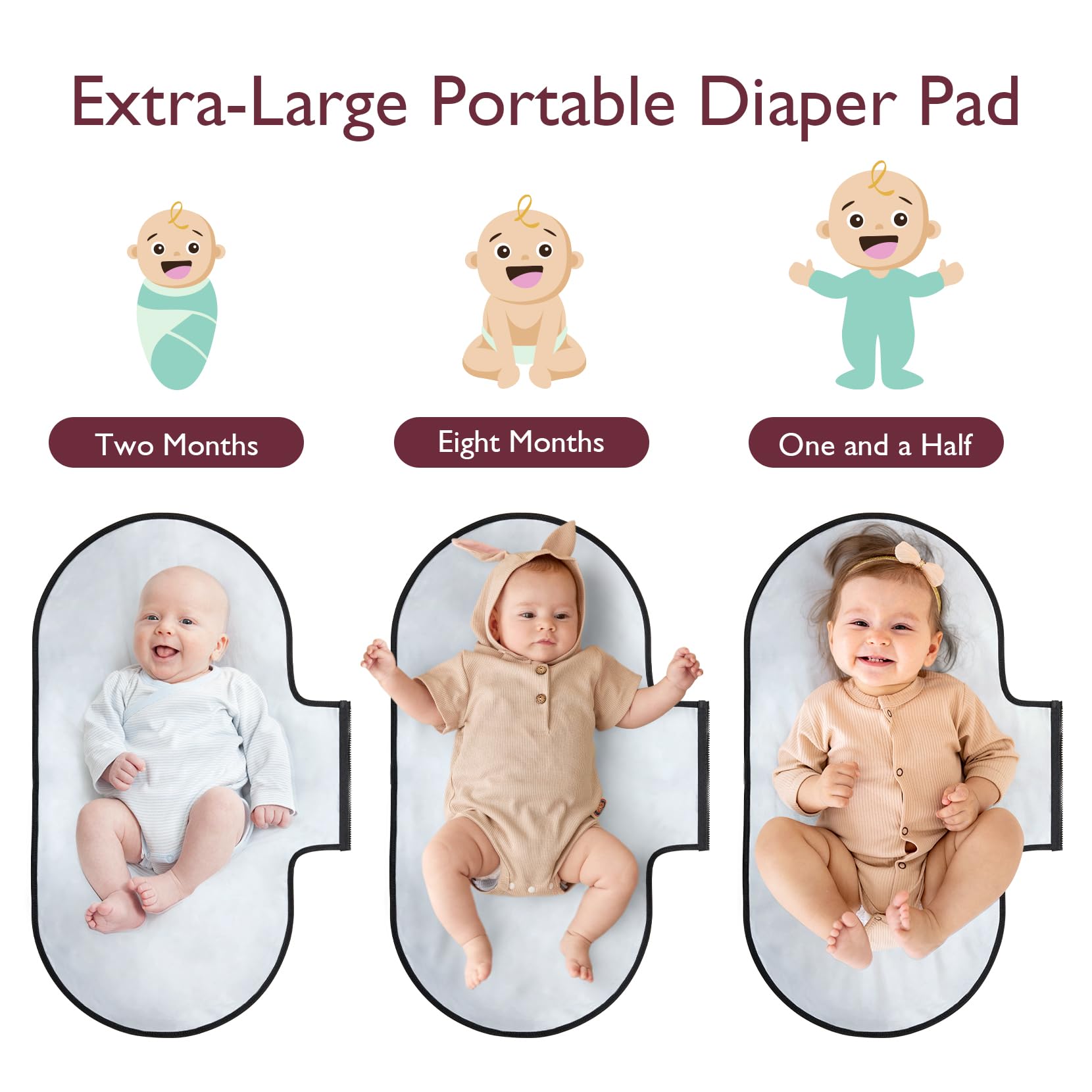 Foto 2 | Almohadilla Para Cambiar Pañales Momcozy, Extragrande, Impermeable, 80 X 40 Cm - Venta Internacional.
