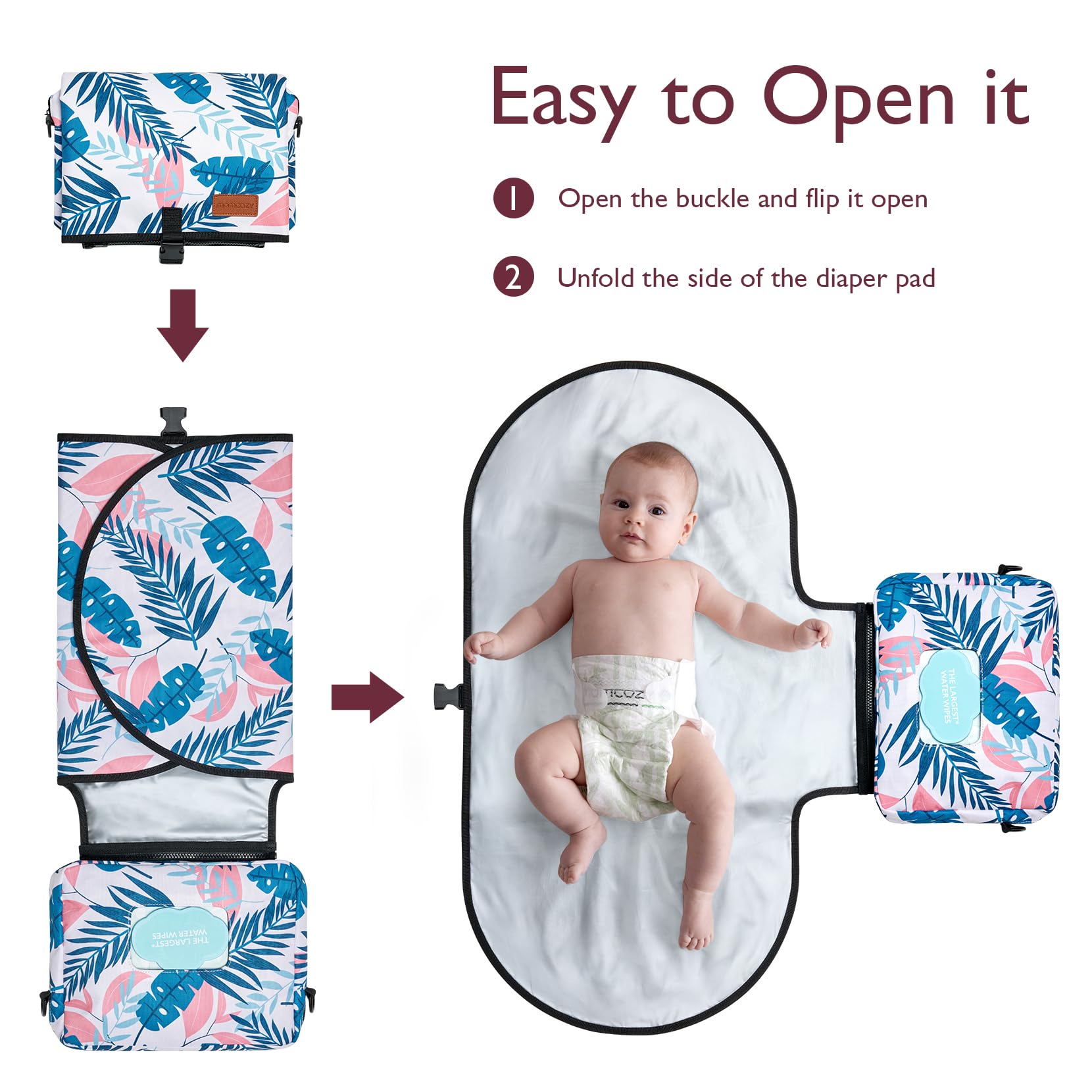 Foto 5 pulgar | Almohadilla Para Cambiar Pañales Momcozy, Extragrande, Impermeable, 80 X 40 Cm - Venta Internacional.