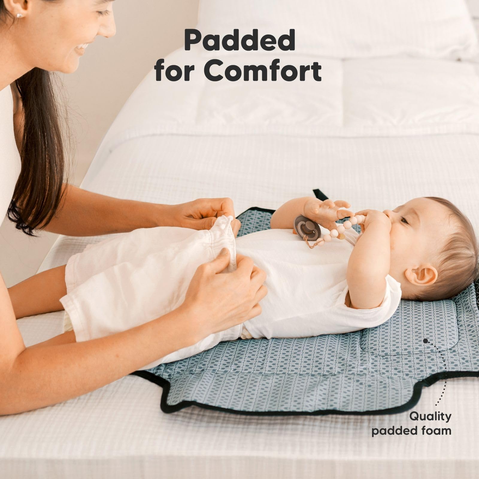 Foto 4 | Cambiador De Pañales Keababies Portátil Impermeable Negro Geo - Venta Internacional.