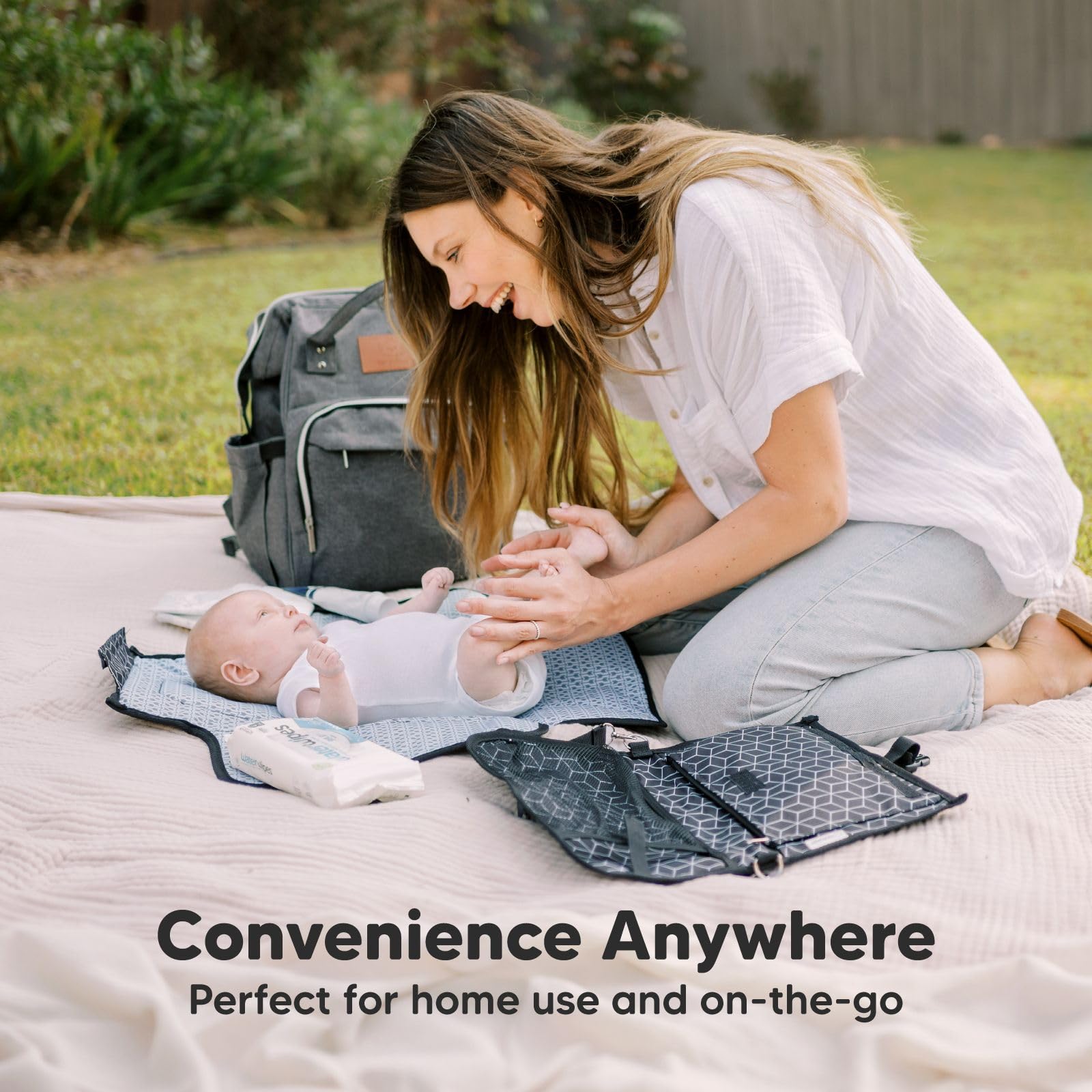 Foto 7 | Cambiador De Pañales Keababies Portátil Impermeable Negro Geo - Venta Internacional.