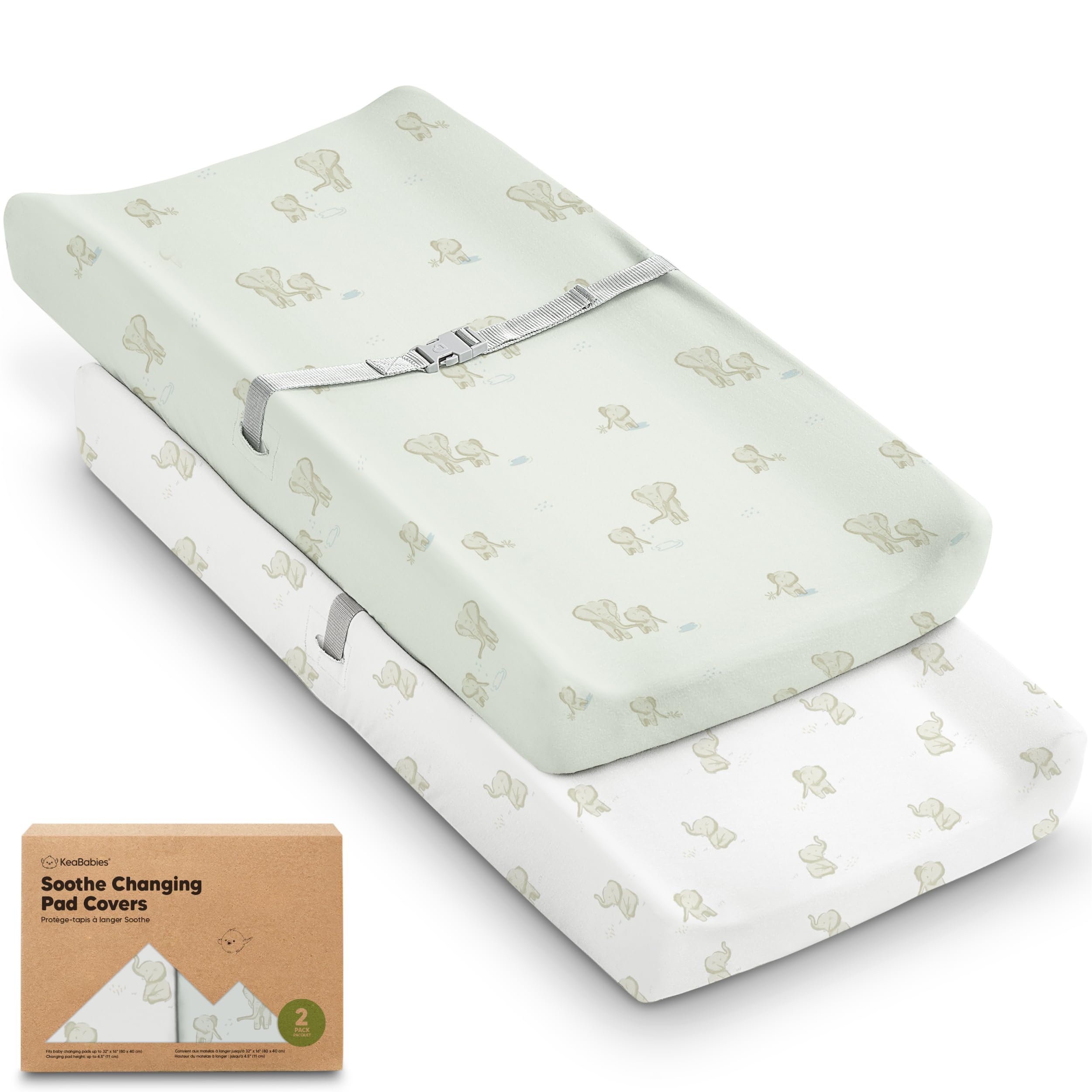Foto 2 pulgar | Fundas Para Cambiadores Keababies Soothe  100% Algodón  Paquete De 2 - Venta Internacional.