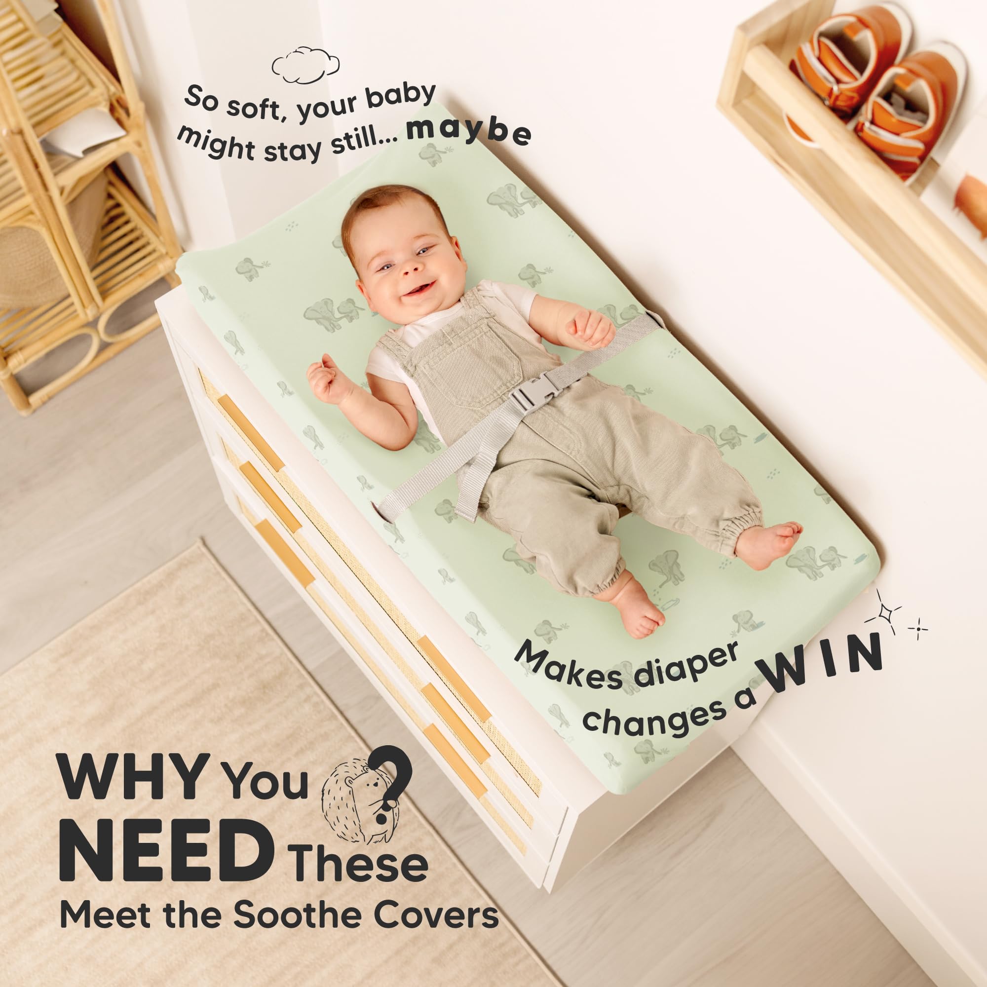 Foto 3 pulgar | Fundas Para Cambiadores Keababies Soothe  100% Algodón  Paquete De 2 - Venta Internacional.