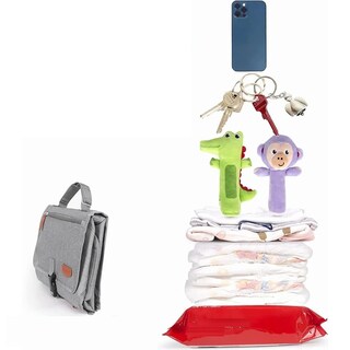 Foto 4 | Cambiador De Bebé Portátil Plegable Impermeable Eo Safe Imports Esi-21069 Gris