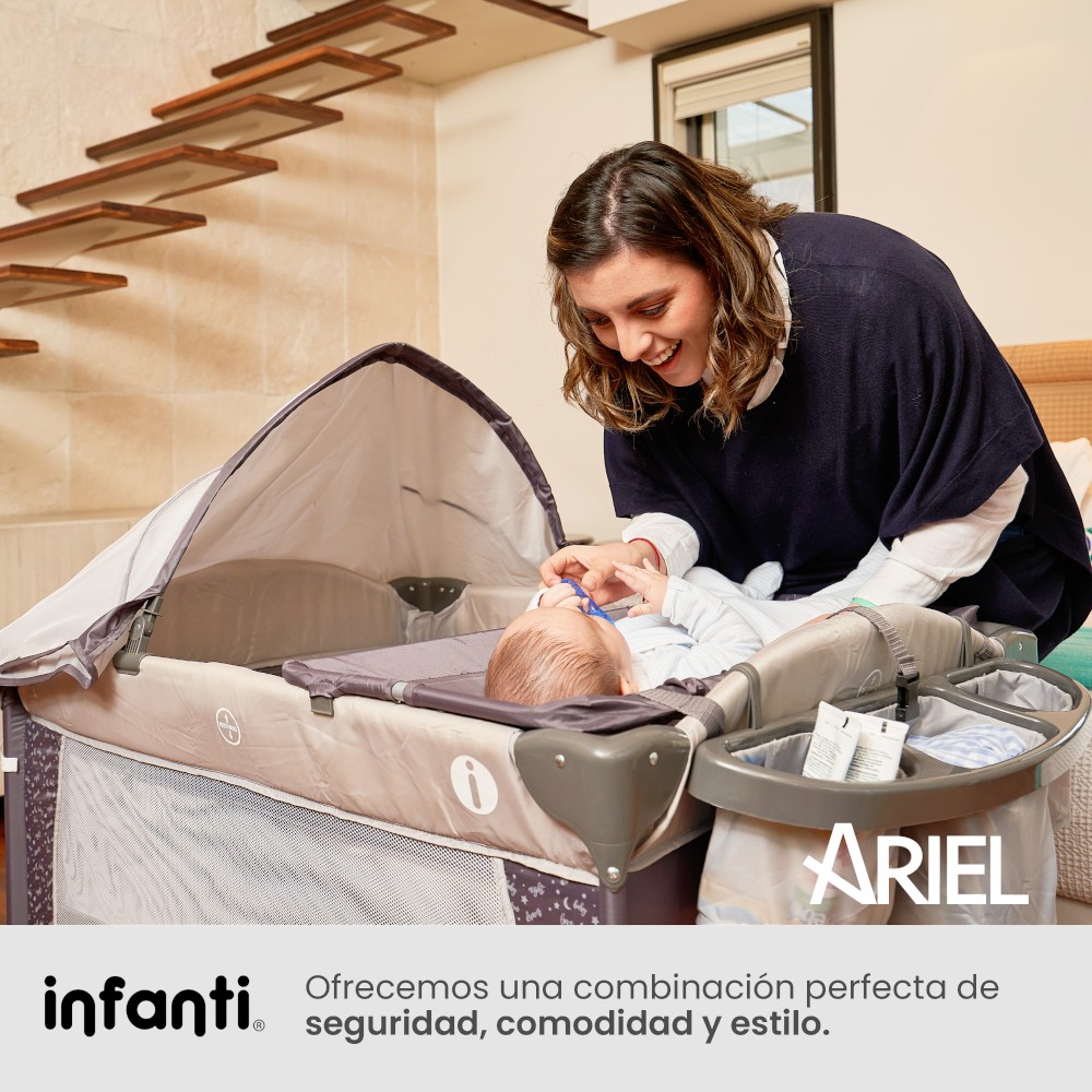 Foto 7 | Cuna Colecho Infanti Ariel Con Tela Que Brilla En La Oscuridad Color Azul