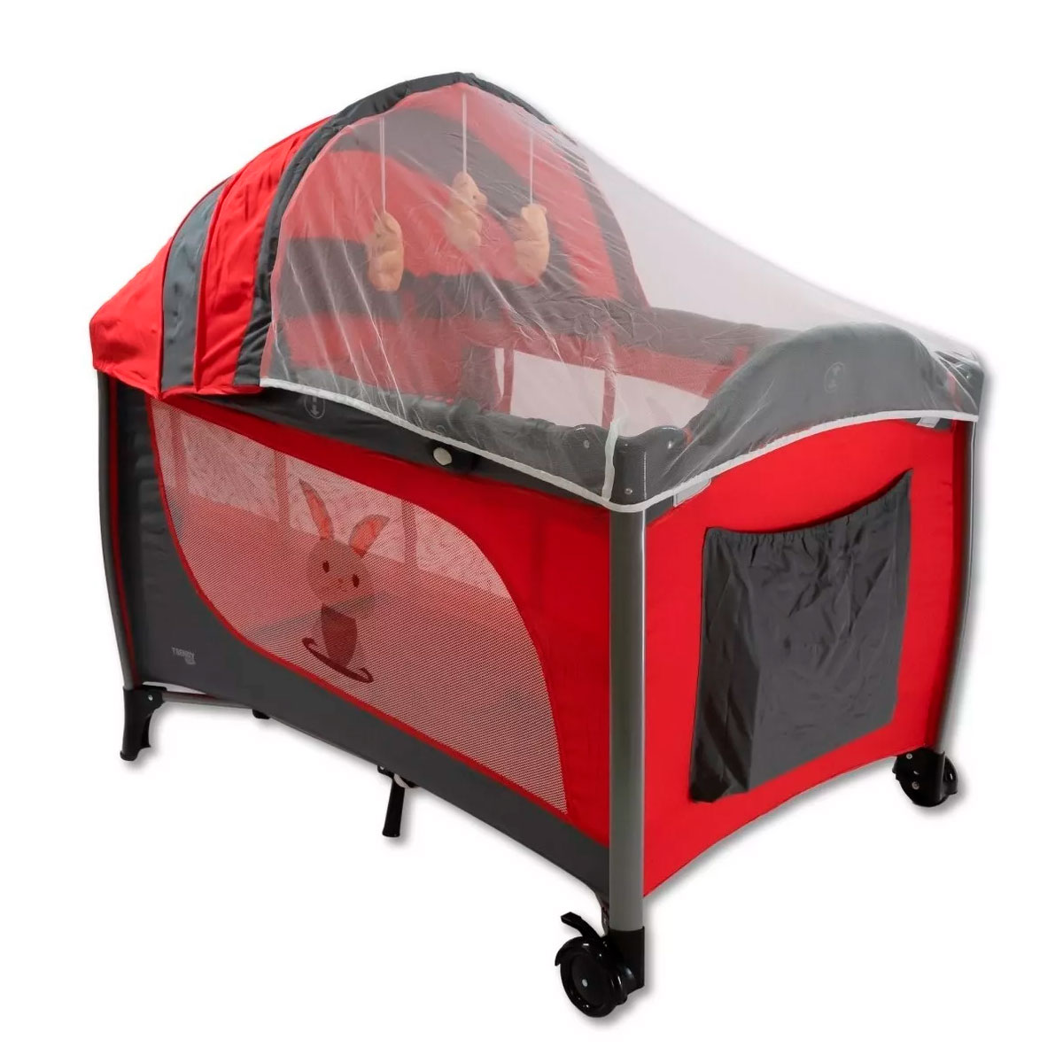 Cuna Corral Trendy Kids Conejo color Rojo