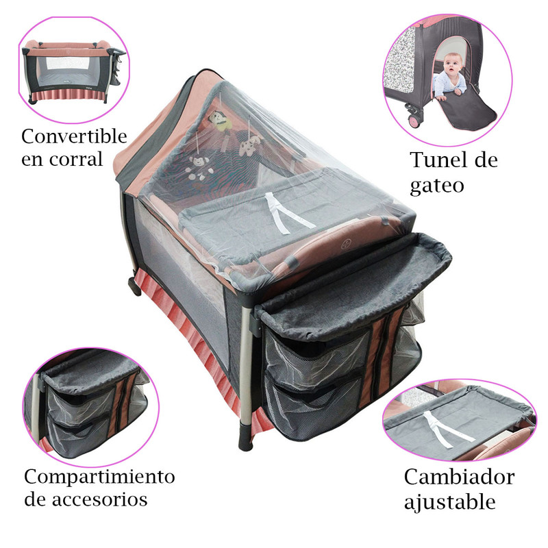 Foto 4 pulgar | Cuna Corral Aeiou Velo Mosquitero