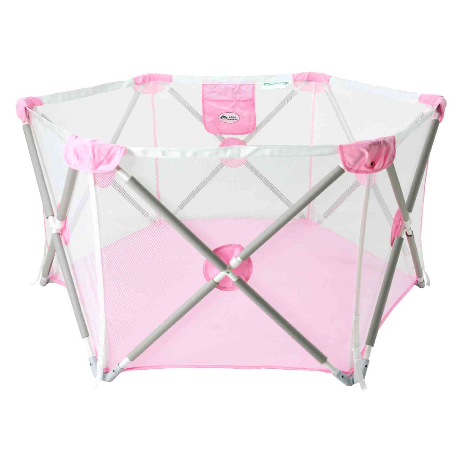 Corral Little Monkey Plegable color Rosa para Bebé