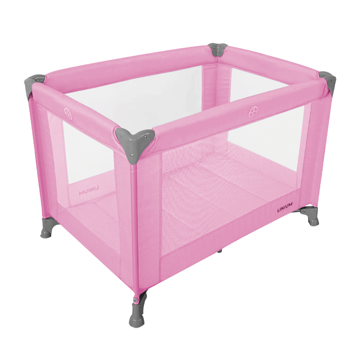 Cuna Corral 2 en 1 Linium Plegable Rosa