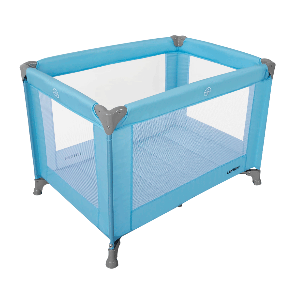 Cuna Corral 2 en 1 Linium Plegable Azul