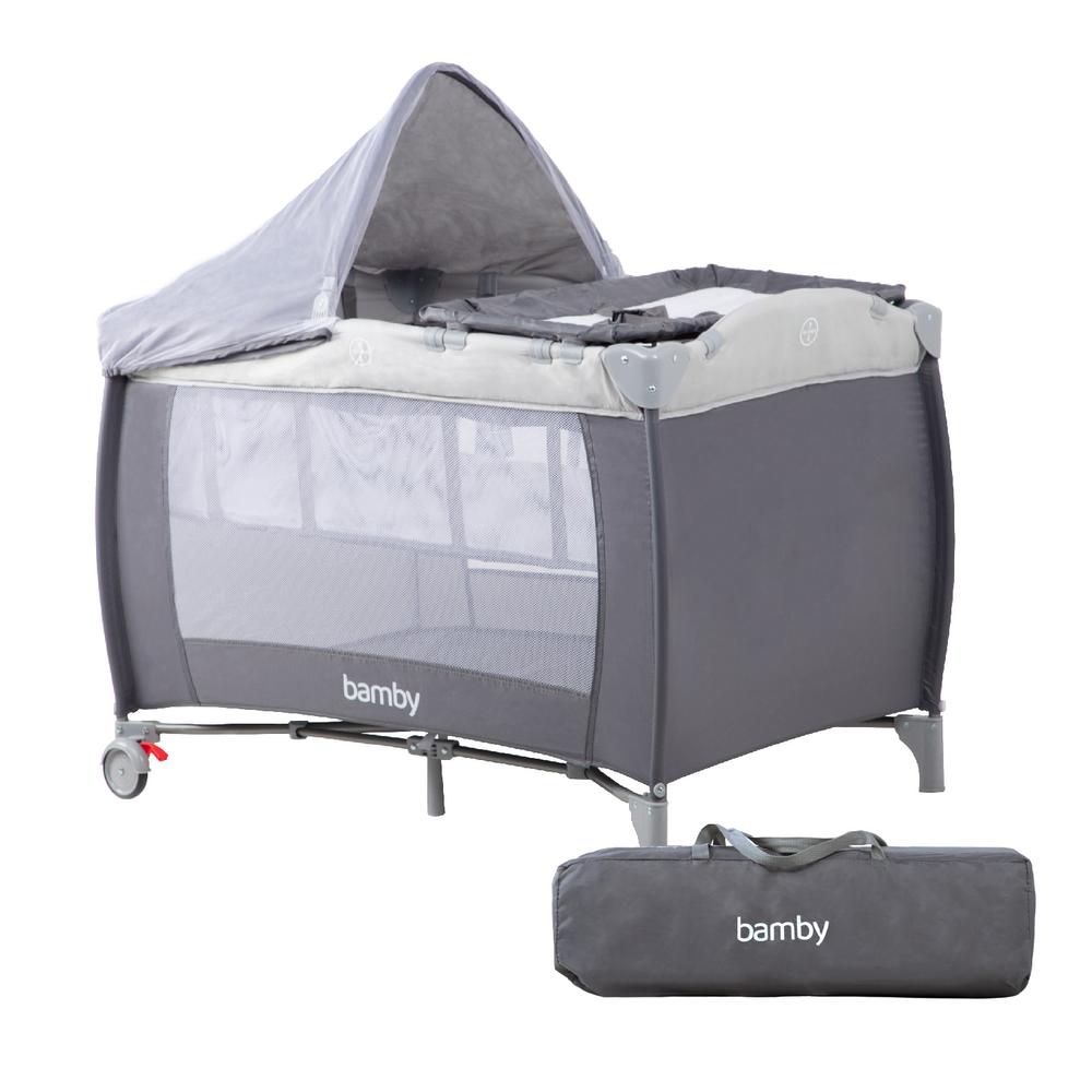 Cuna Corral Plegable con Mosquitero y Cambiador para Bebés Bamby $2,499