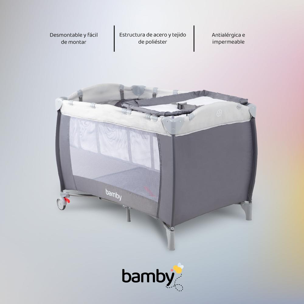 Foto 4 | Cuna Corral Plegable con Mosquitero y Cambiador para Bebés Bamby