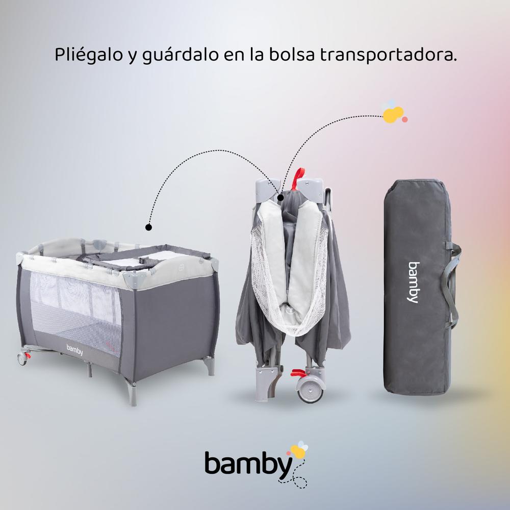 Foto 6 | Cuna Corral Plegable con Mosquitero y Cambiador para Bebés Bamby