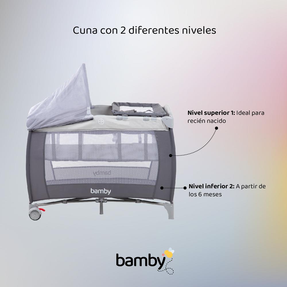 Foto 7 | Cuna Corral Plegable con Mosquitero y Cambiador para Bebés Bamby