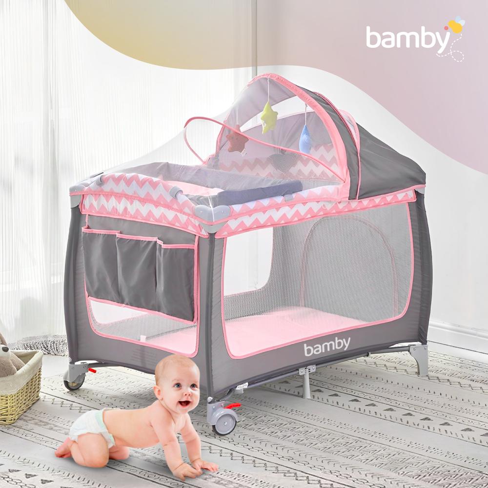 Foto 4 | Cuna Corral para Bebe Plegable con Mosquitero y Cambiador