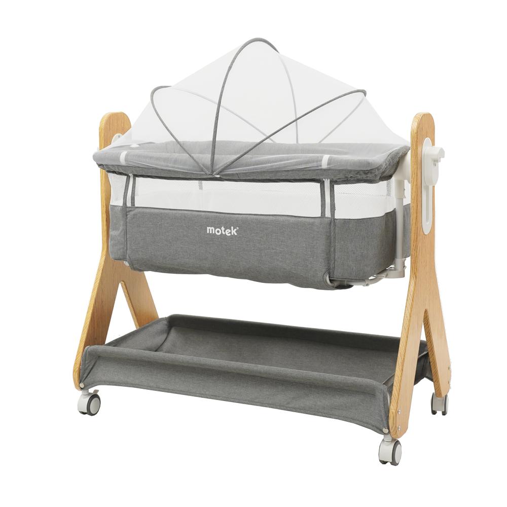 Cuna Colecho Motek Estee Bebé Gris Mecedora Mosquitero Deluxe $2,899