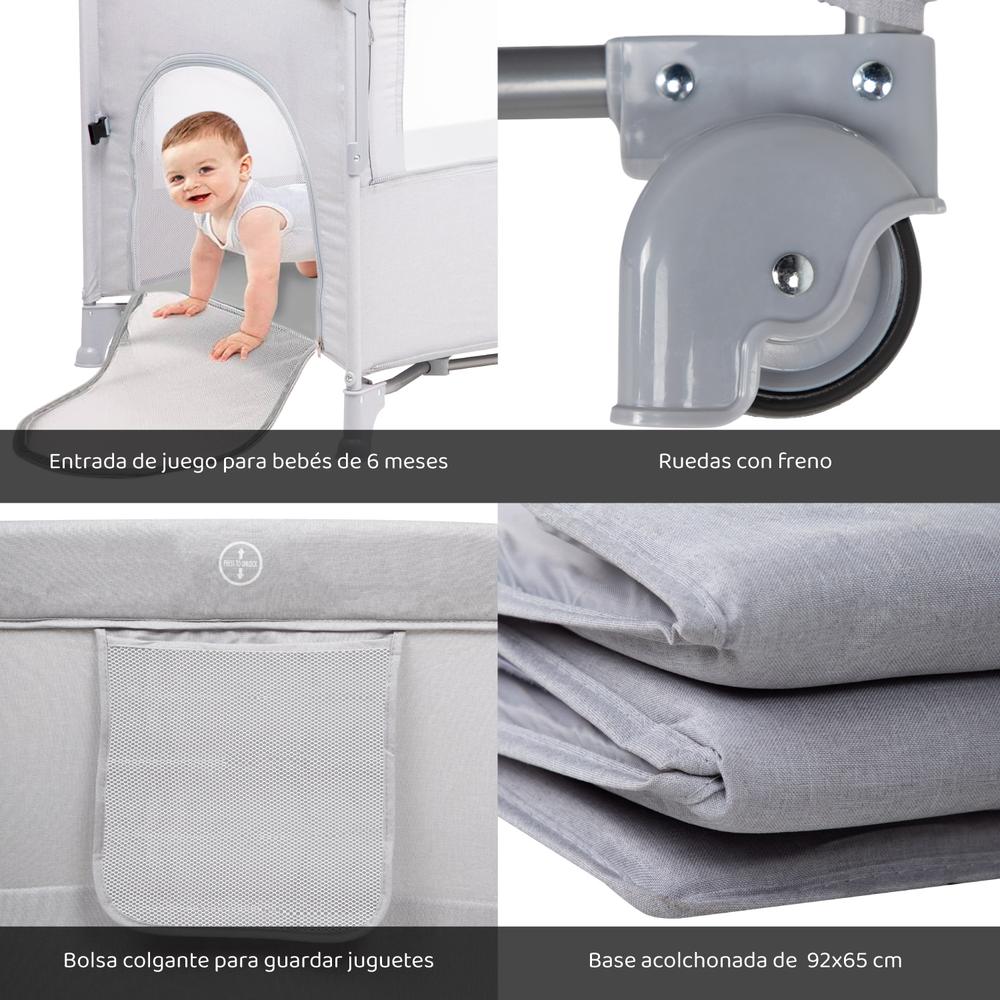 Foto 5 pulgar | Corral Colecho Bebe Plegable Con Colchon Impermeable Viaje