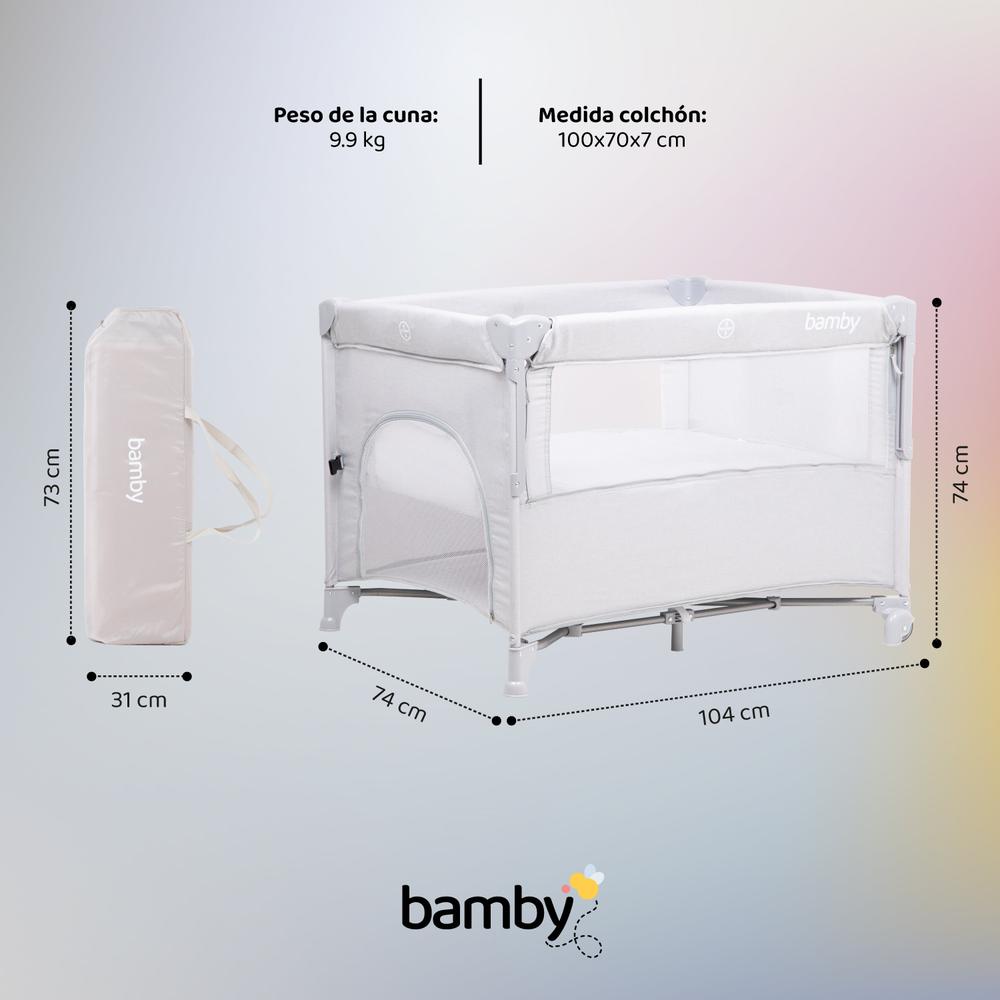 Foto 9 pulgar | Corral Colecho Bebe Plegable Con Colchon Impermeable Viaje