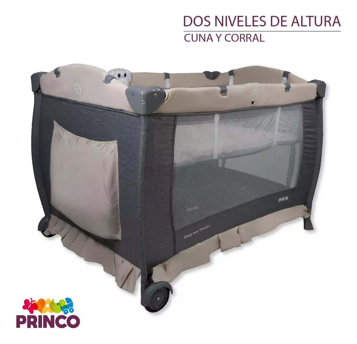 Foto 5 | Cuna Corral Bebe Aeiou Bc003 Cambiador Vibrador Mosquitero