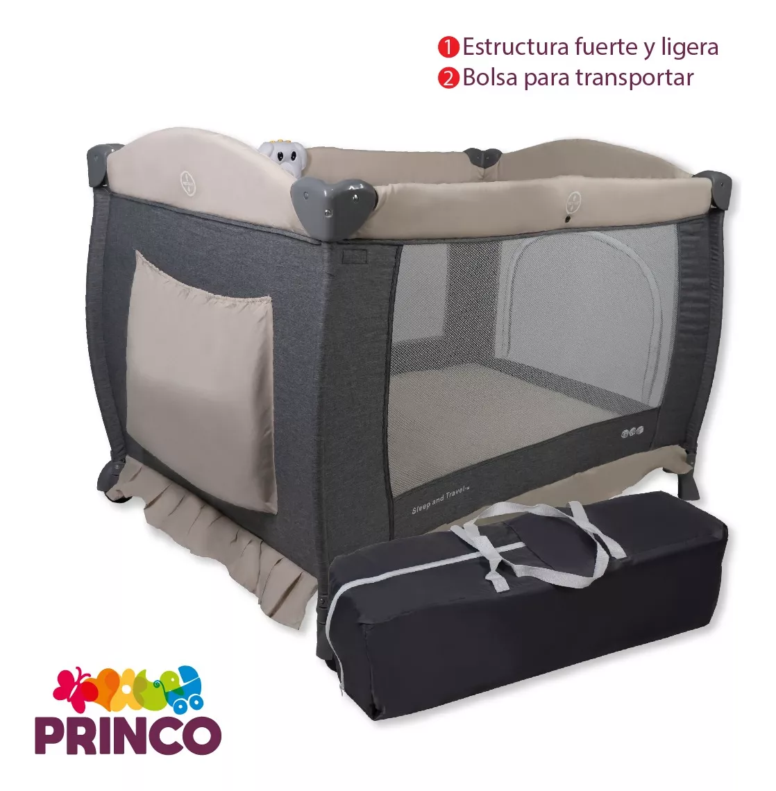 Foto 7 pulgar | Cuna Corral Bebe Aeiou Bc003 Cambiador Vibrador Mosquitero