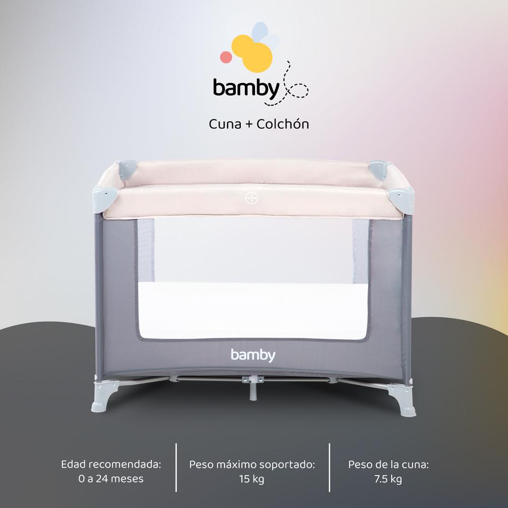 Foto 2 | Corral Para Bebé Bamby Combo-Bambyd-4 Plegable Portátil Con Colchón Impermeable