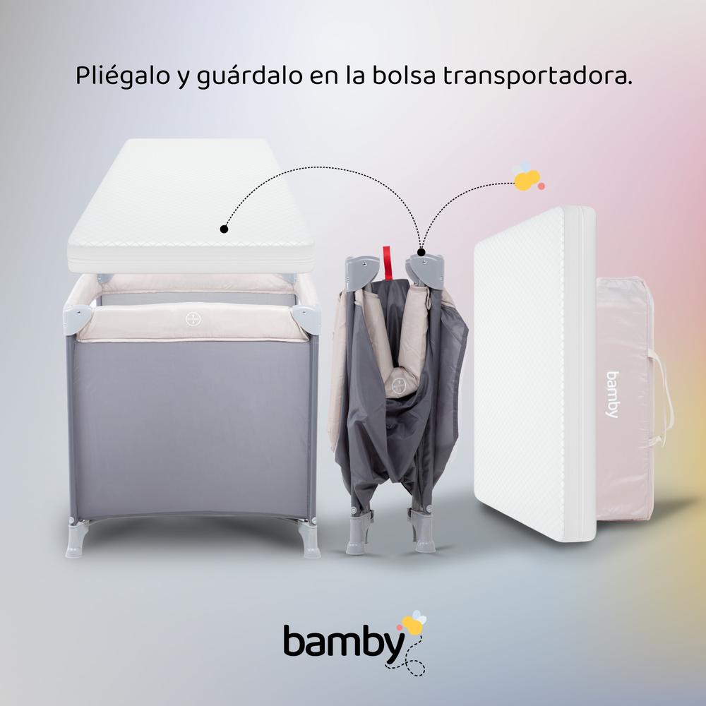 Foto 7 pulgar | Corral Para Bebé Bamby Combo-Bambyd-4 Plegable Portátil Con Colchón Impermeable