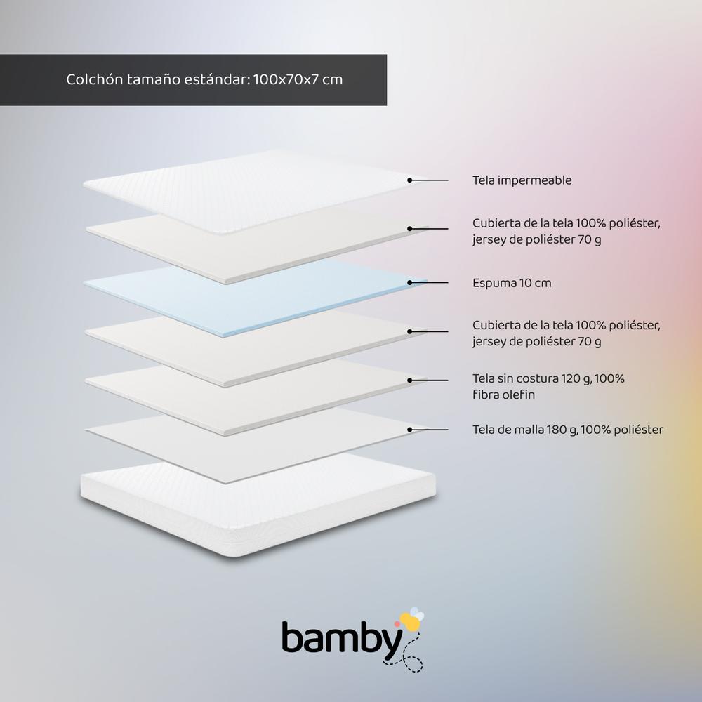 Foto 7 | Corral Para Bebé Bamby Combo-Bambyd-4 Plegable Portátil Con Colchón Impermeable