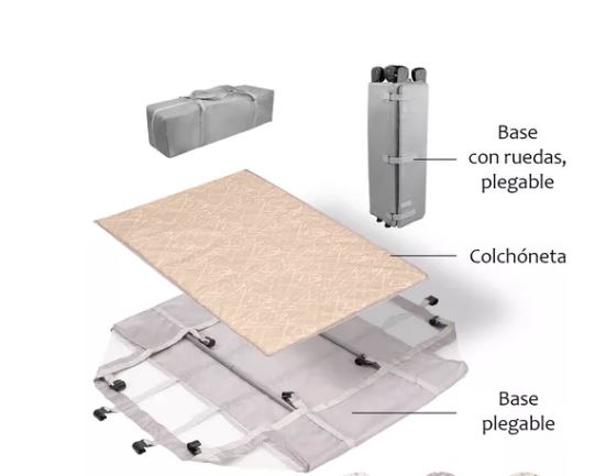 Foto 3 | Cuna Corral 2 en 1 Wünd Plegable Mosquitero Viajera