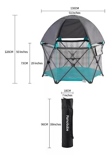 Foto 7 | Corral Para Bebé Hexagonal Con Toldo Alto Pamo Babe Plegable