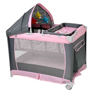 Foto 3 | Cuna para Bebé Little Monkey con Ruedas Rosa