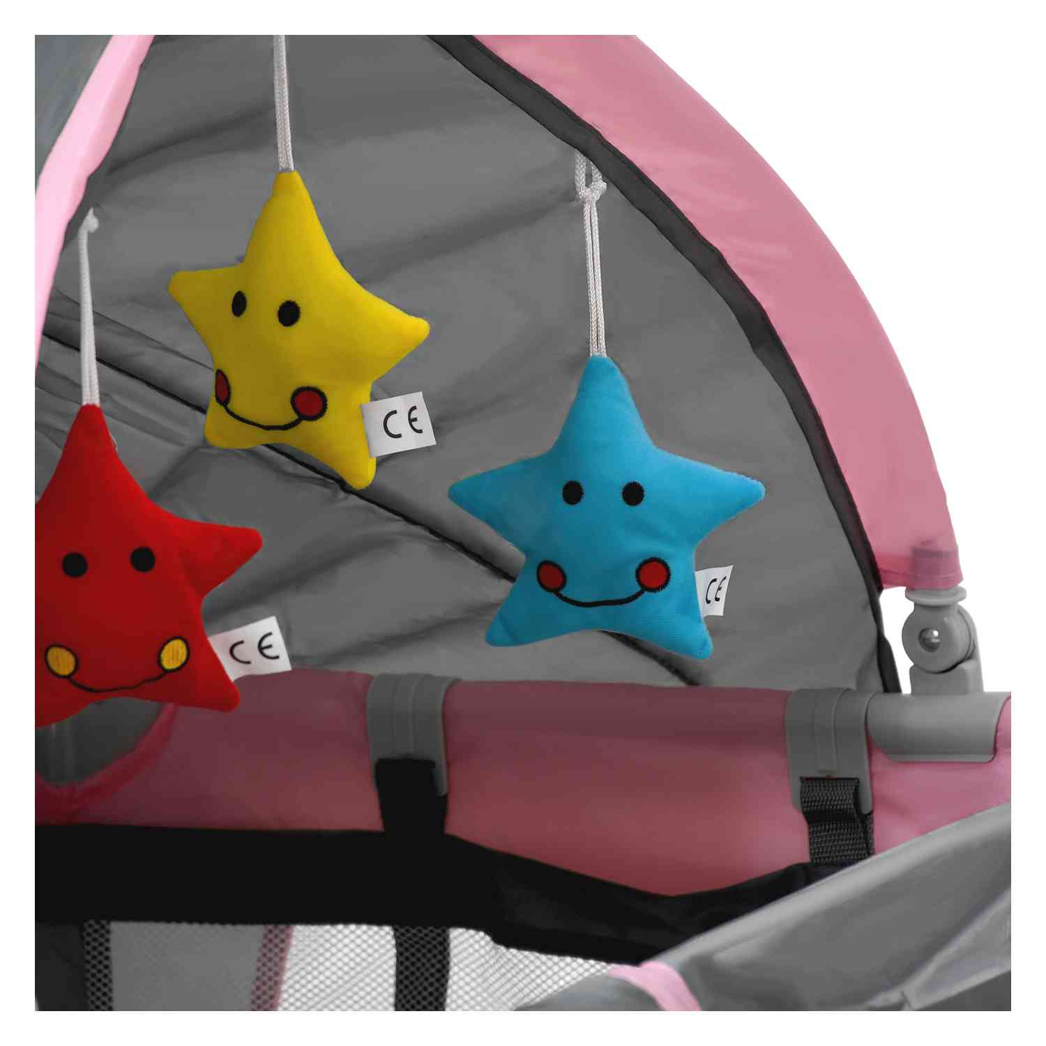 Foto 5 | Cuna para Bebé Little Monkey con Ruedas Rosa