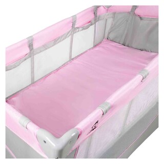 Foto 6 | Cuna para Bebé Little Monkey Cambiador 4 en 1 con Ruedas Plegable Rosa