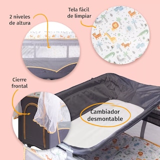 Foto 4 | Cuna Corral Aeiou Gris para Bebé
