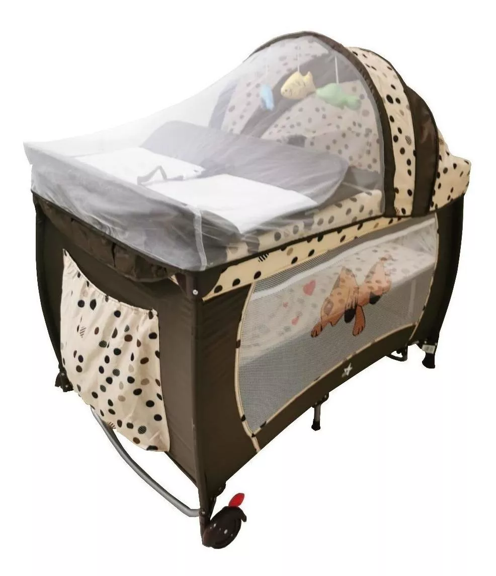 Cuna Corral para Bebé Starkids Fenix con Cambiador y Mosquitero