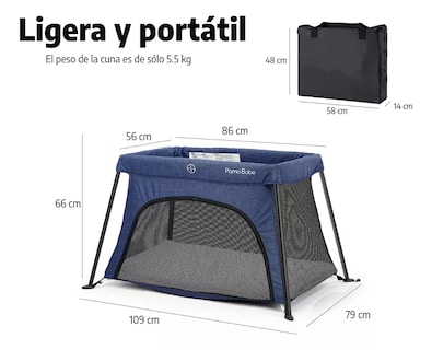 Foto 5 | Cuna Corral Viajero para Bebé Pamo Babe Ligero y Compacto