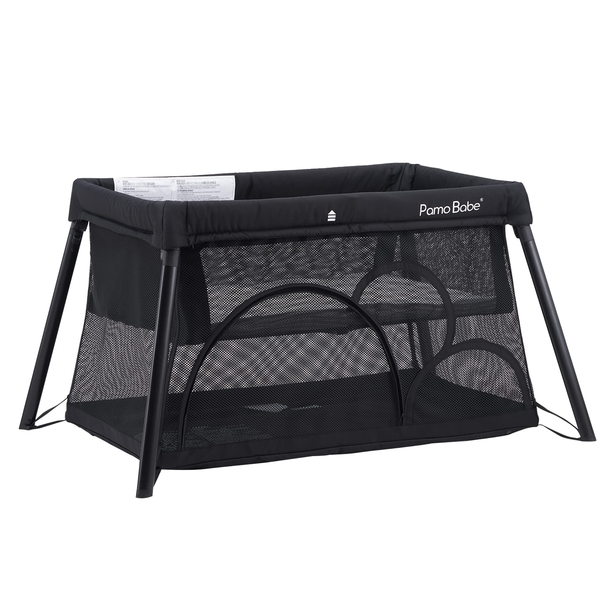 Cuna De Viaje Pamo Babe Portátil Y Ligera Con Colchón, Color Negro - Venta Internacional. $4,018