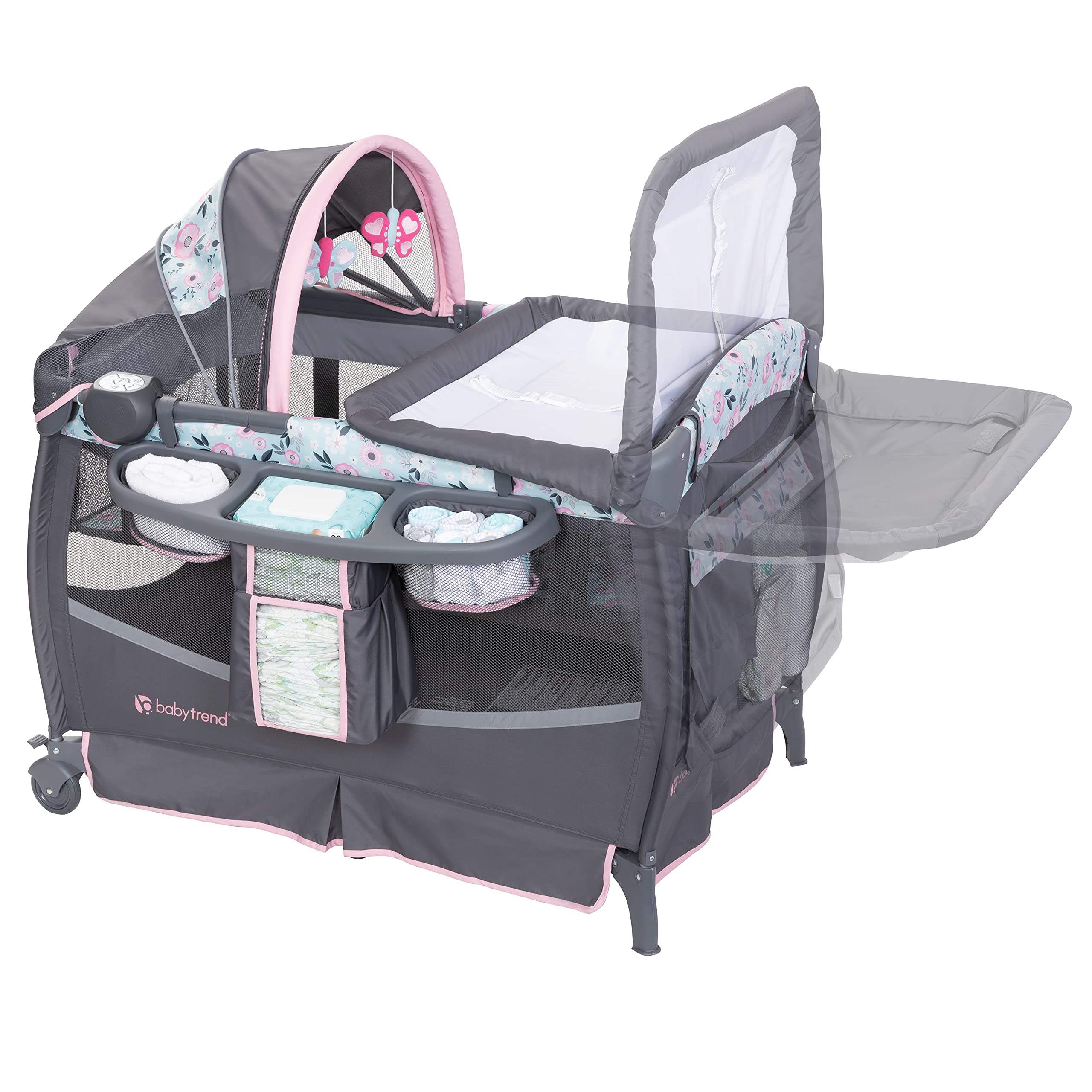 Foto 7 | Nursery Center Baby Trend Deluxe Ii Primrose Con Barra De Juguetes - Venta Internacional.