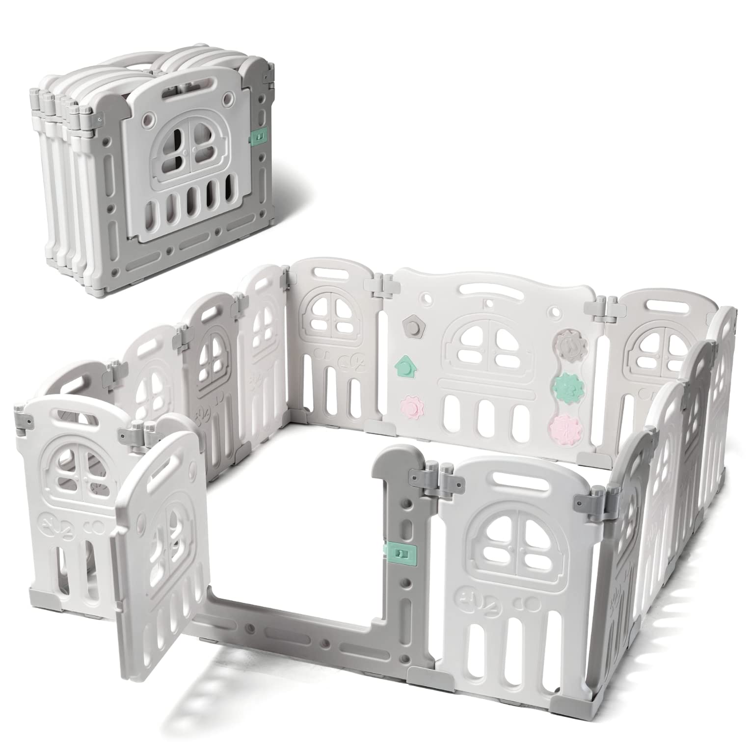 Parque Infantil Plegable Play22, Centro De Actividades De Seguridad Con 14 Paneles - Venta Internacional. $4,486