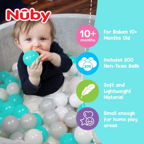 Foto 6 | Espuma Para Bebés Ball Pit Nuby Velvet Soft Play Con 200 Bolas - Venta Internacional.