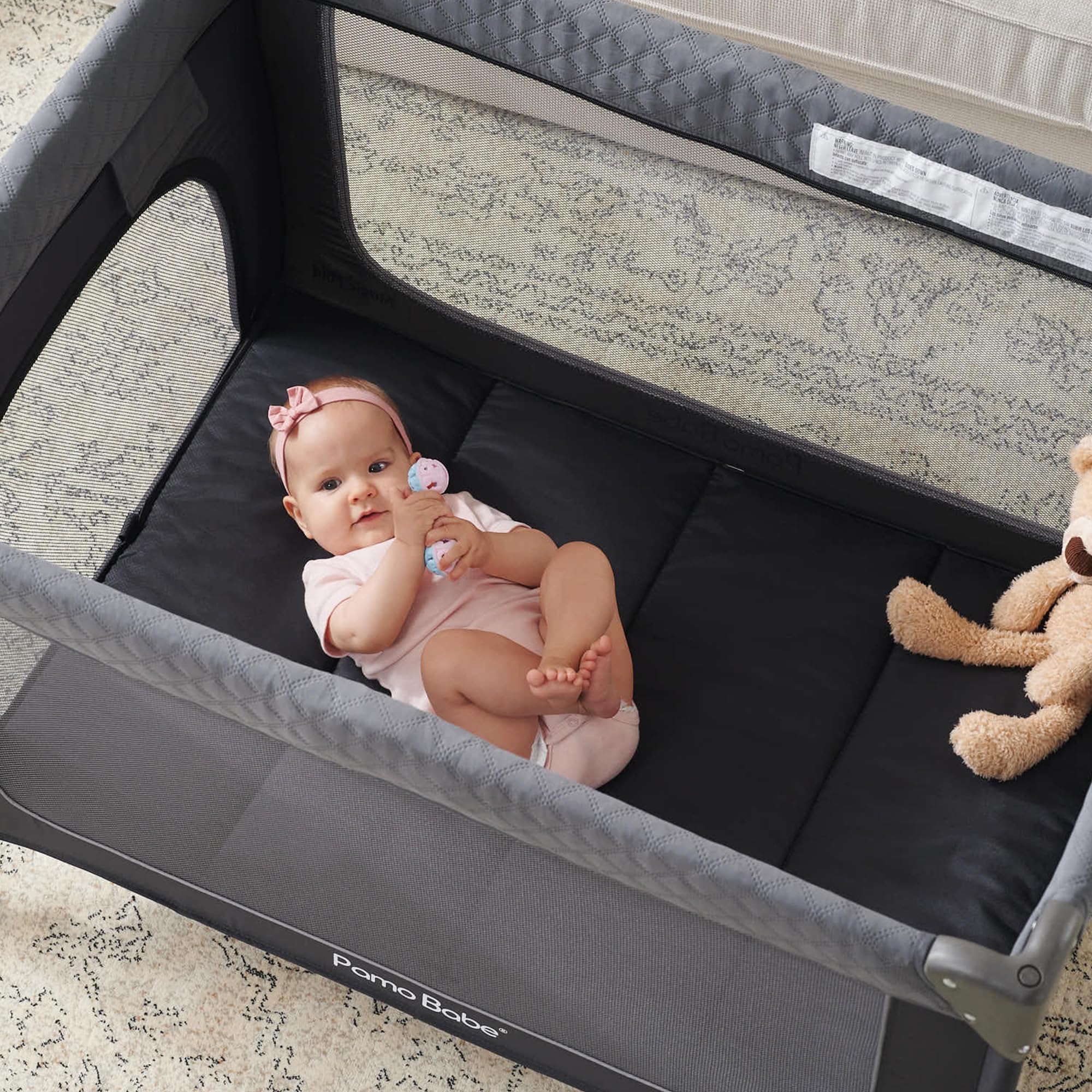 Foto 4 | Baby Playard Pamo Babe Magic Fold Con Capazo Extraíble - Venta Internacional.