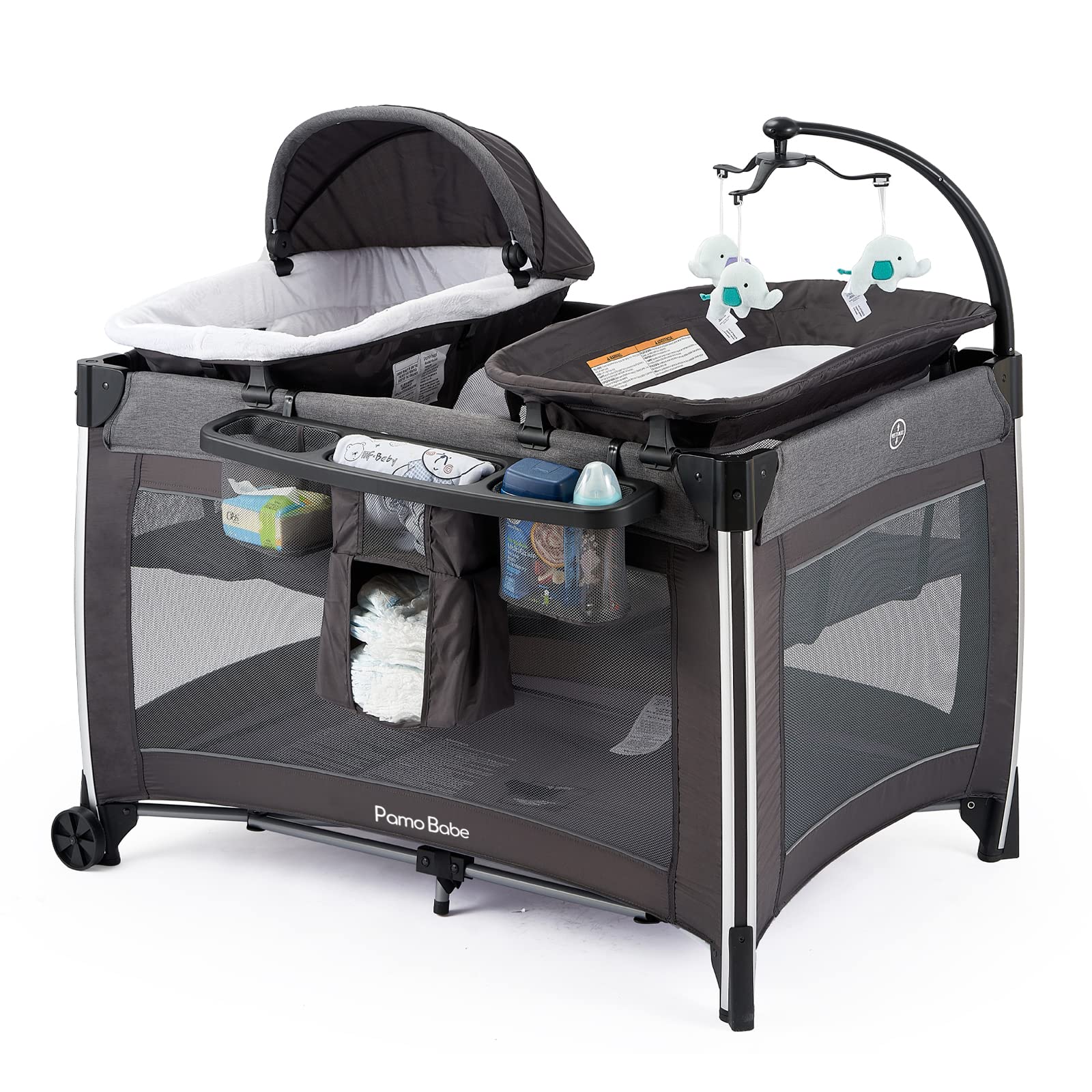 Cuna Portátil Pamo Babe 4 En 1 Con Capazo Y Cambiador - Venta Internacional. $5,761