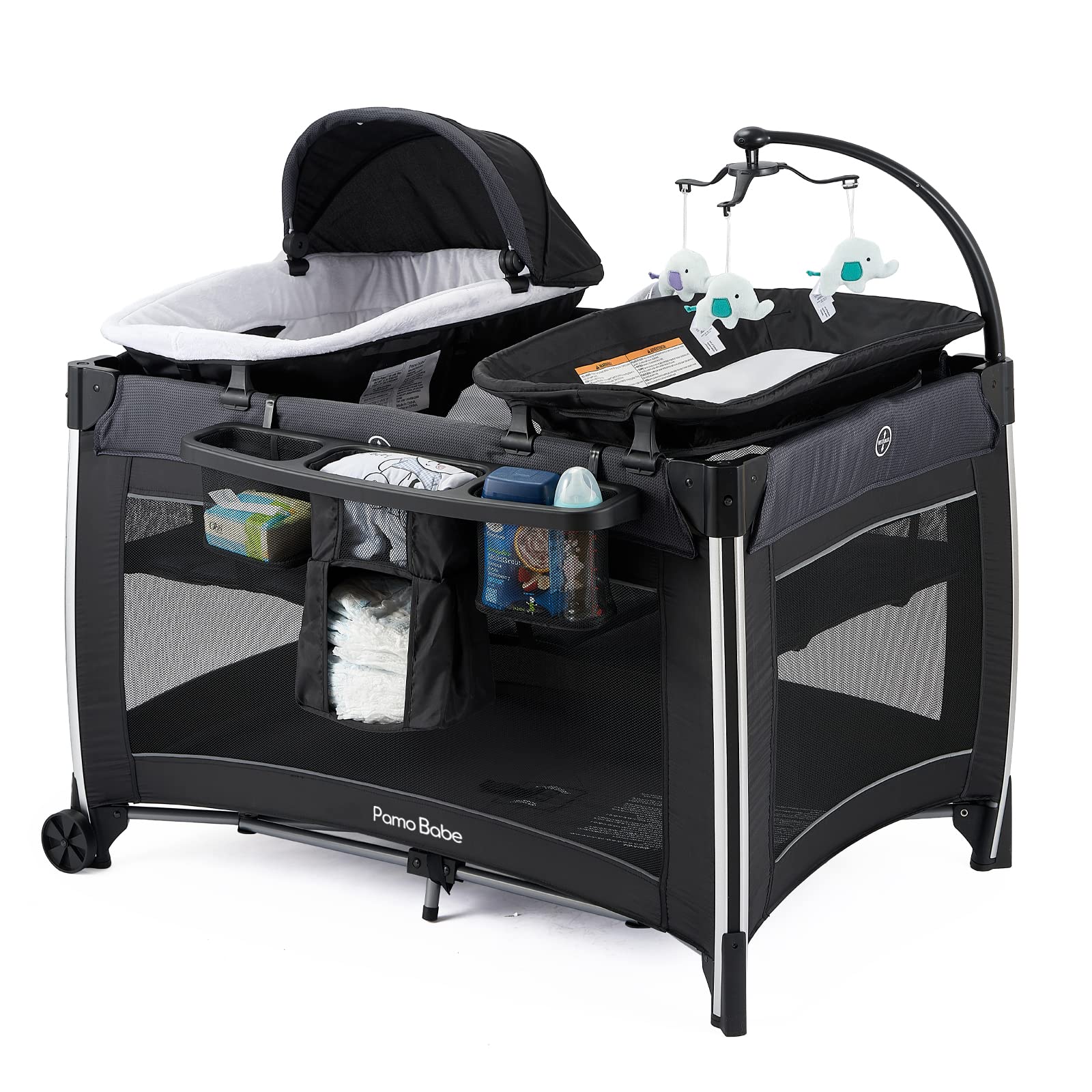Cuna Portátil Pamo Babe 4 En 1 Con Capazo Y Cambiador - Venta Internacional. $5,622
