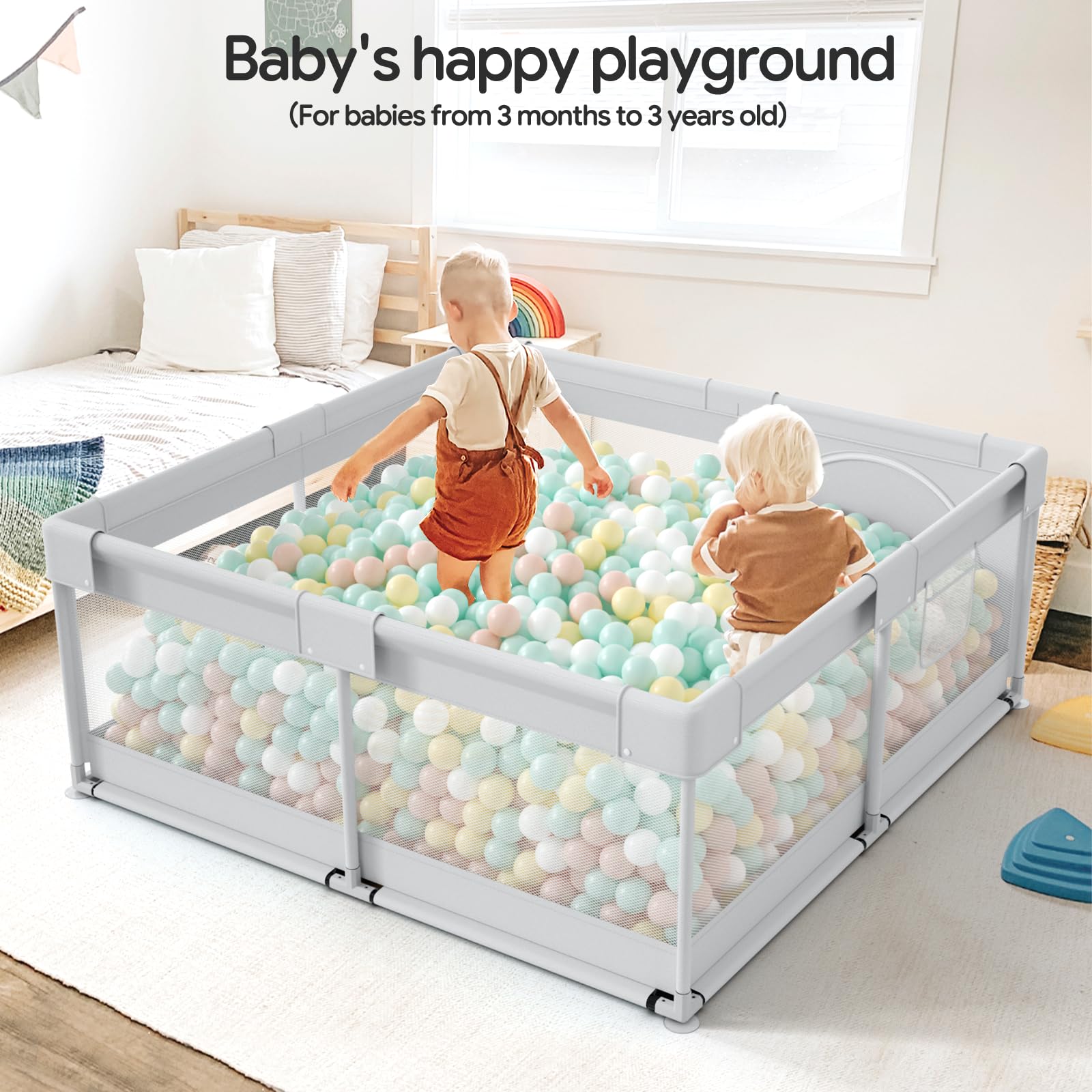 Foto 7 pulgar | Baby Playpen Fodoss, Patio De Juegos Para Bebés Y Niños Pequeños, 120 X 120 Cm - Venta Internacional.