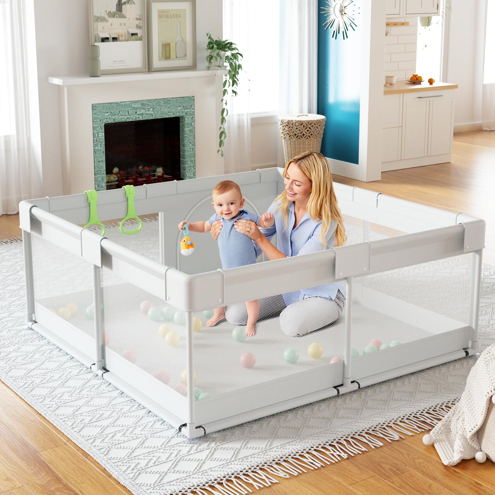 Foto 7 | Baby Playpen Fodoss, Patio De Juegos Para Bebés Y Niños Pequeños, 120 X 120 Cm - Venta Internacional.