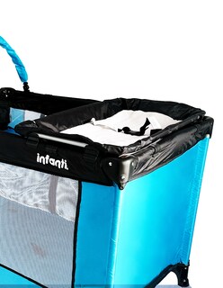 Foto 6 | Cuna De Viaje Dos Niveles Color Azul Modelo: Jbp-501/infanti