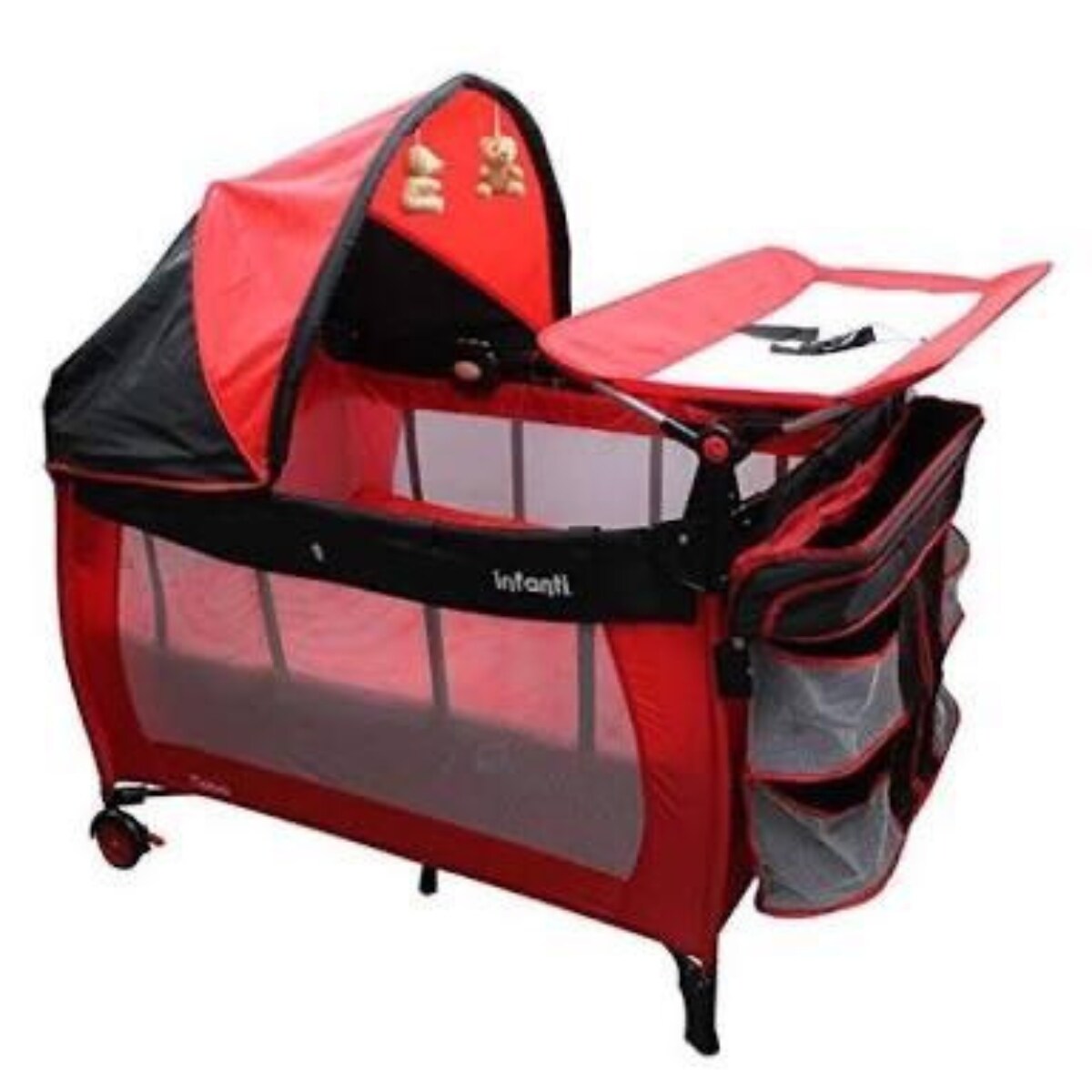 Corral 2 Niveles Infanti Color Rojo $3,249