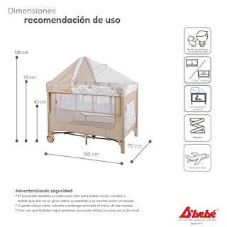 Foto 5 | Cuna Corral Colecho D'bebé Love & Care Beige