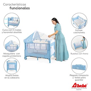 Foto 4 | Cuna Corral Colecho D'bebé Love & Care Azul