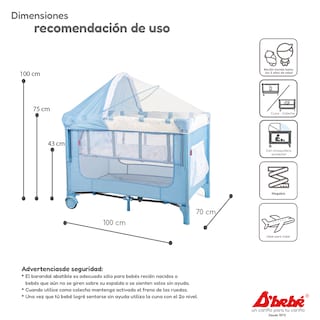 Foto 5 | Cuna Corral Colecho D'bebé Love & Care Azul